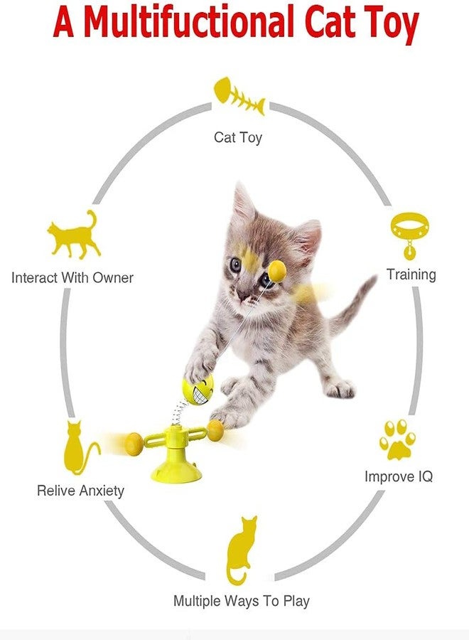 kartfury Interactive Cat Toys 4 in 1 Creative Cat Teaser Feather Suction Toy - Image 4